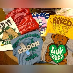 Cannabis Graphic T-Shirts - Assorted Colors Bundle